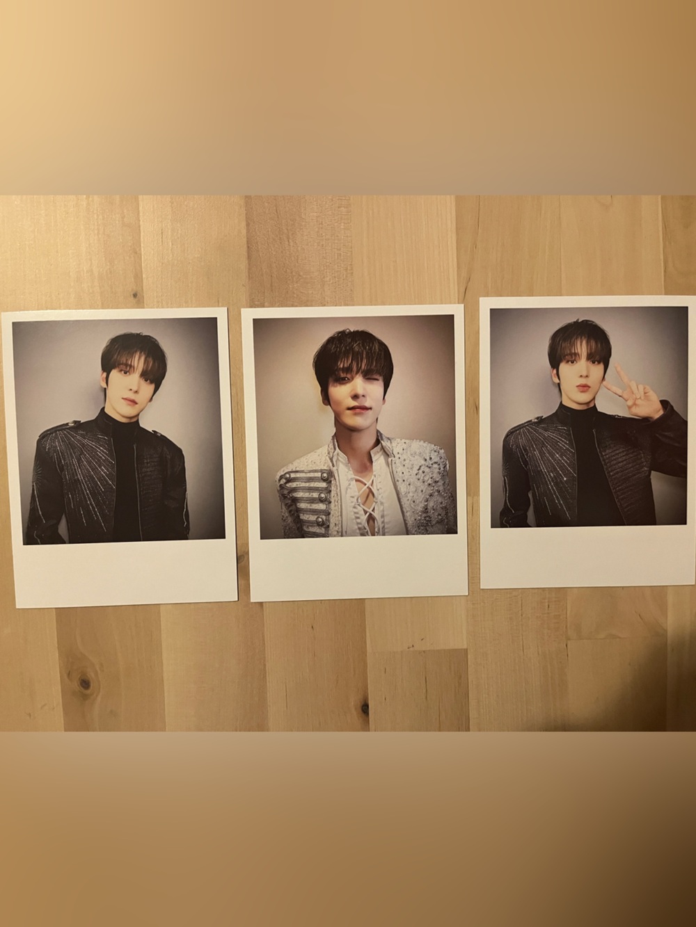 Set of 3 OFFICIAL Yunho of Ateez large photocards- Golden Hour Part 1